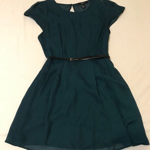 Belted Fit and Flare Dress